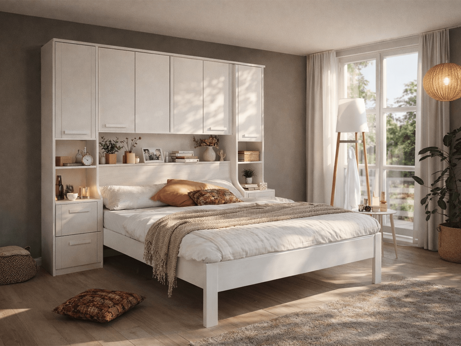 Lit pont RIGA 140x200 cm blanc