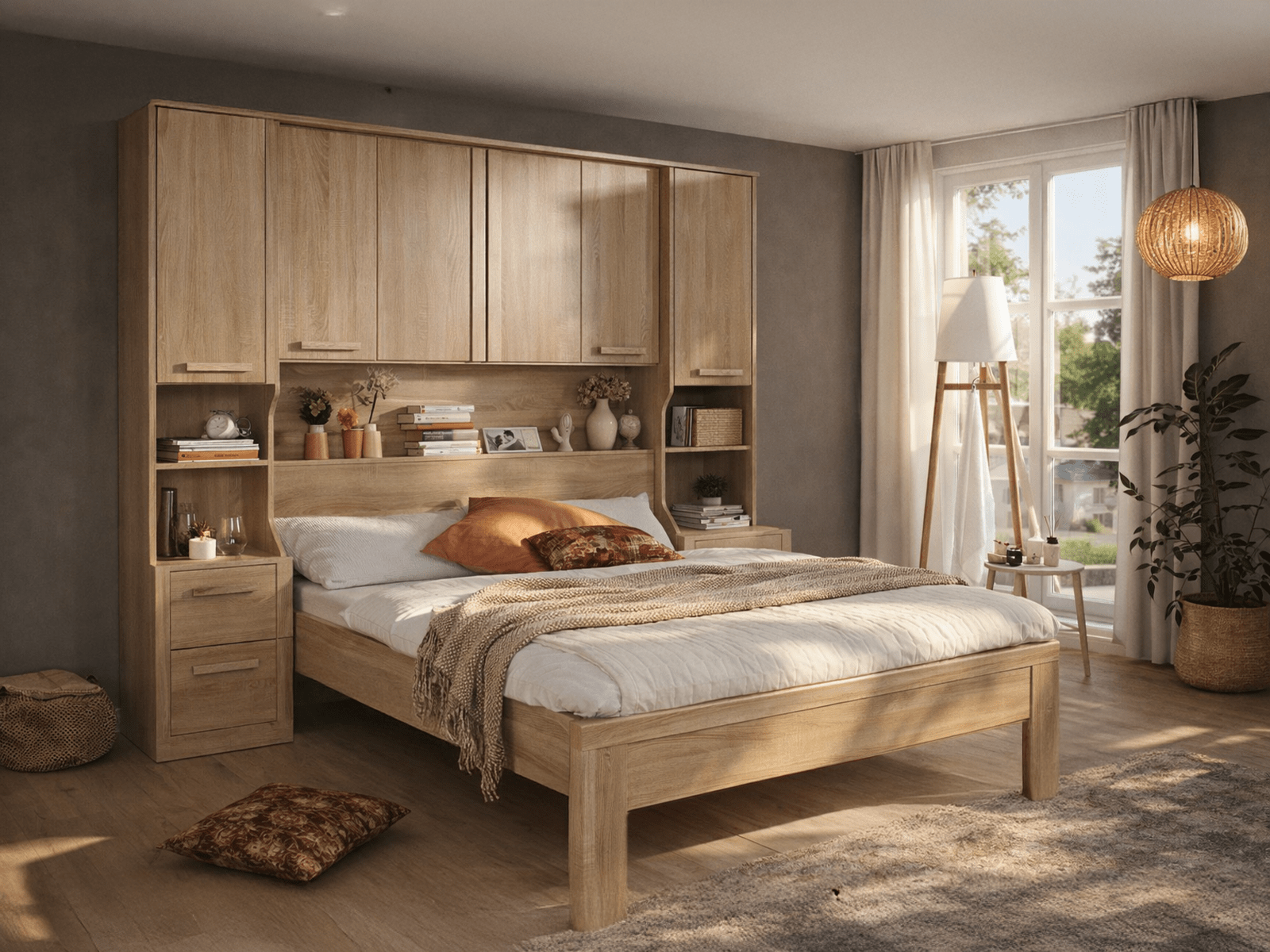 Lit pont RIGA 140x200 cm sonoma