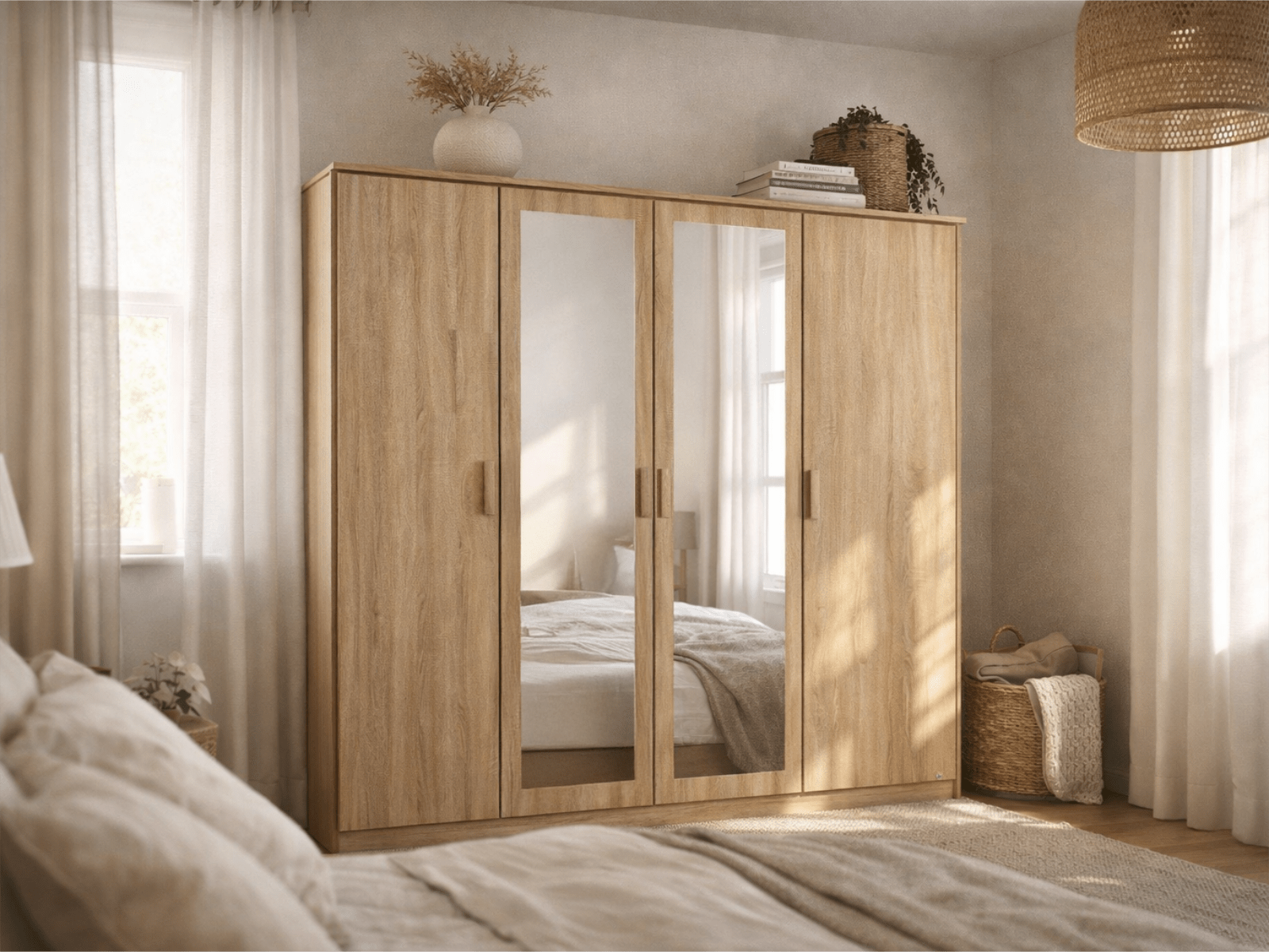 Armoire RIGA 4 portes sonoma