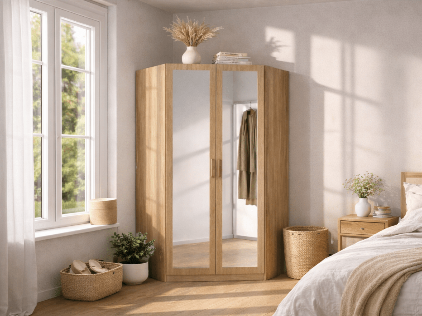 Armoire d’angle RIGA 2 portes sonoma