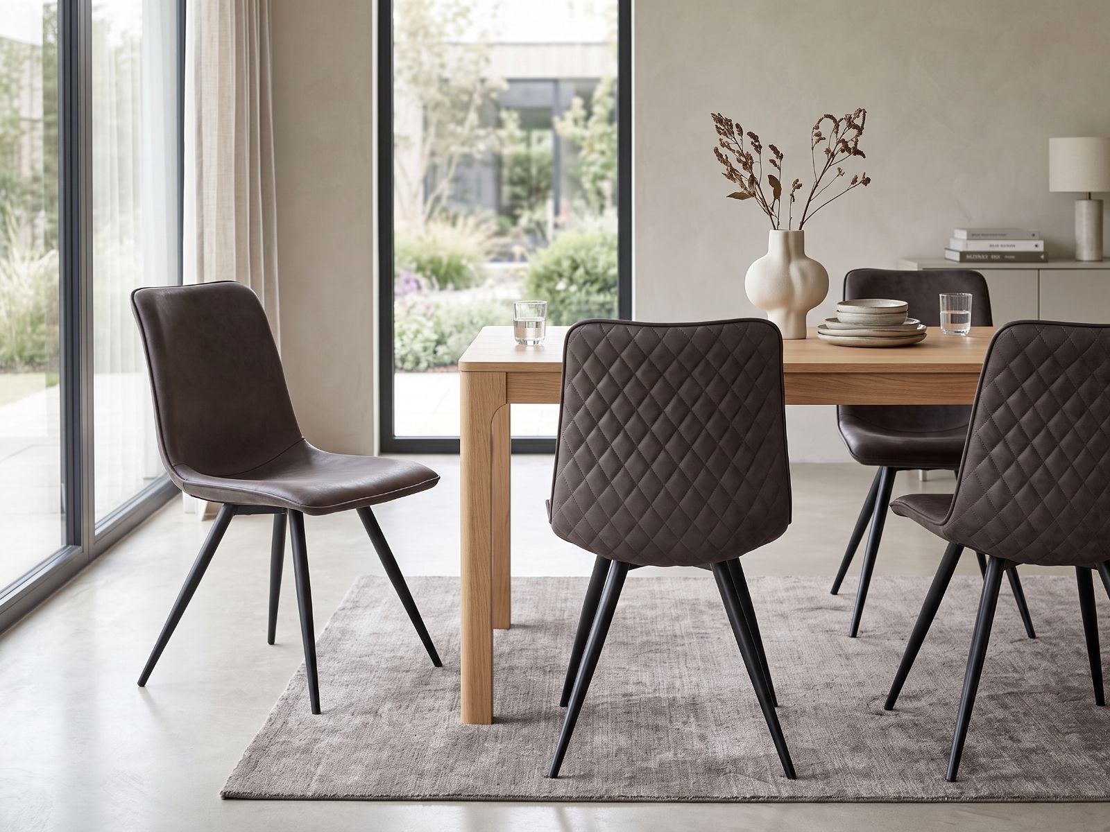 Lot de 4 chaises CODY gris