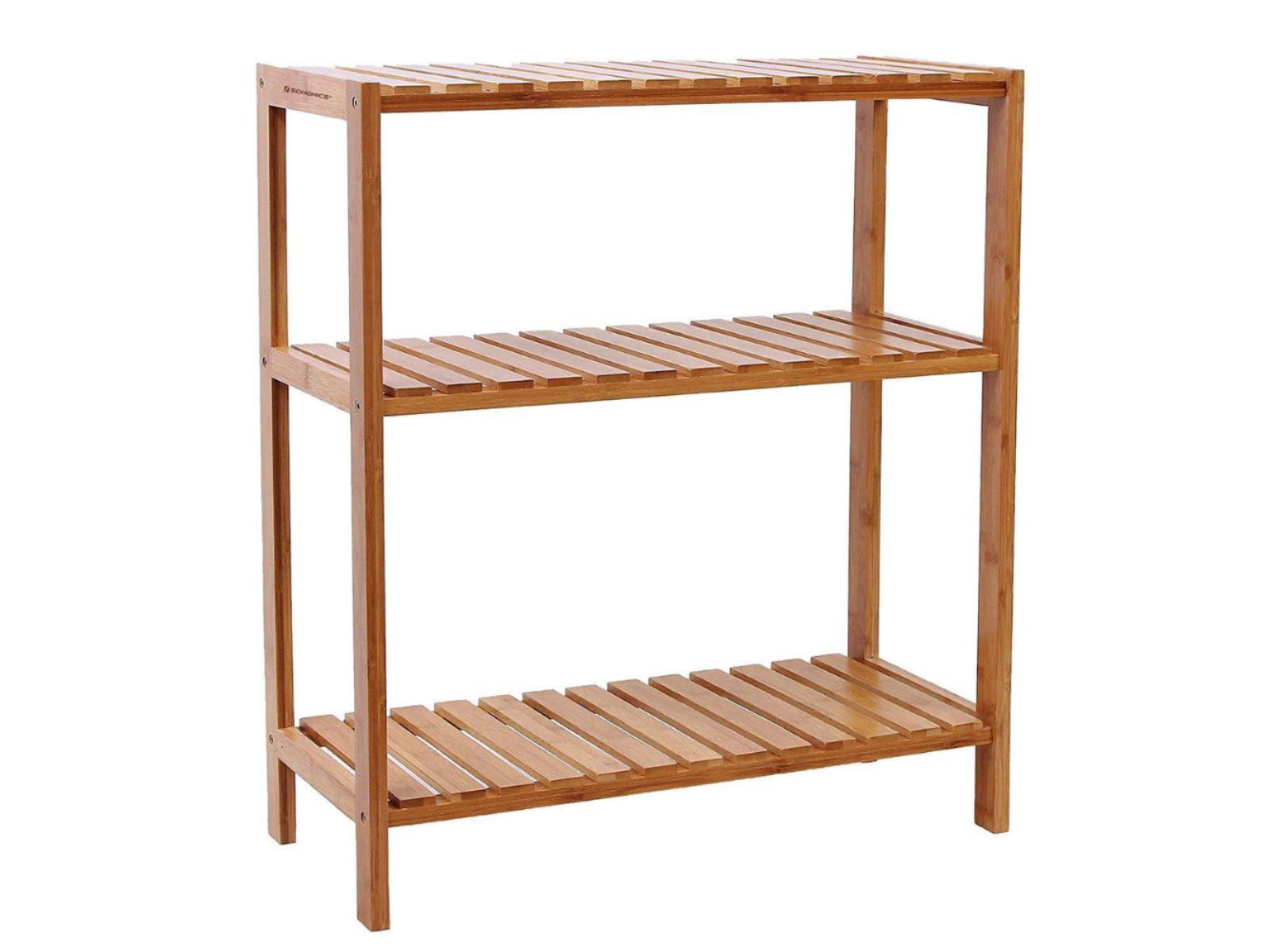 Support de salle de bain LEOS 3 étagères bambou