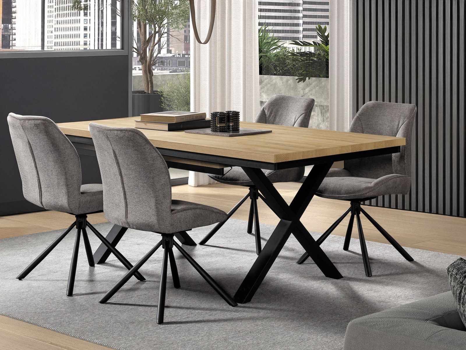 Table repas MARNOIX extensible 190 > 250 cm chêne français