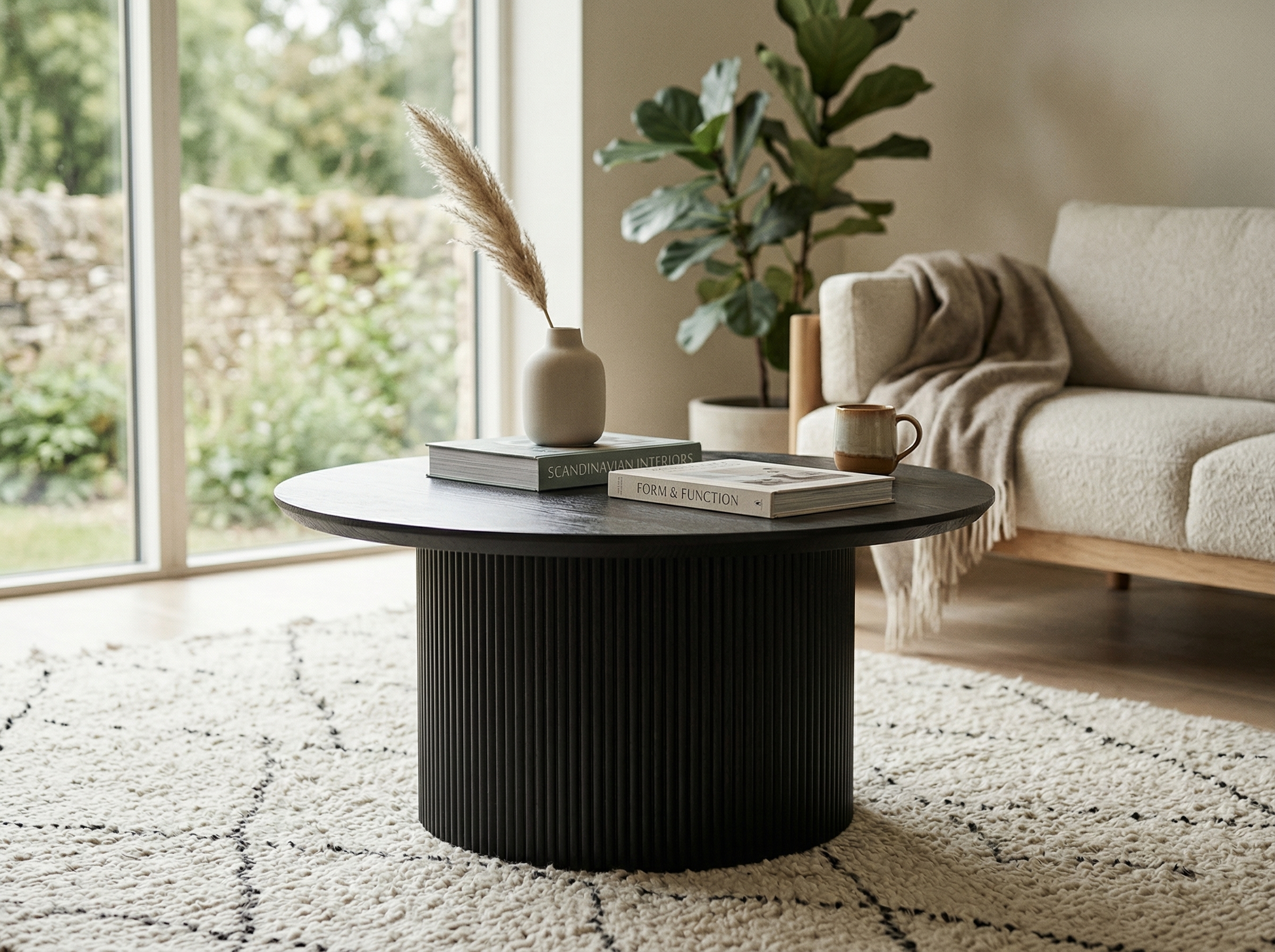 Table basse LARUSSO 80 cm brun foncé