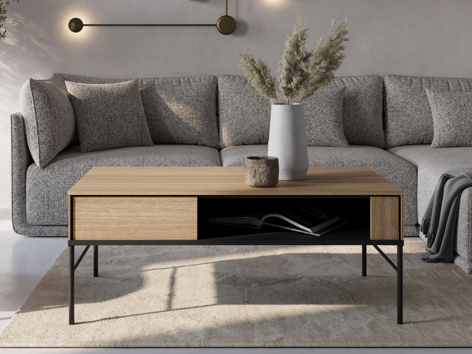 Table basse VIDDO chêne linea