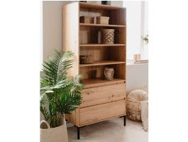 Colonne BONIFACIO 2 tiroirs chêne artisan