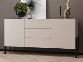 Buffet/bahut JUKAMI 2 portes 3 tiroirs 180 cm cachemire