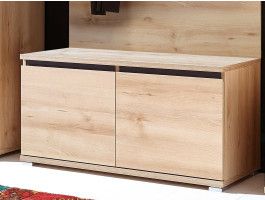 Banc à chaussures LIVINGSTONE 2 portes chêne noble