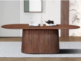 Table repas MIGADON 230 cm brun clair