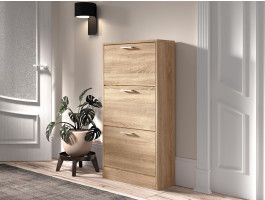 Meuble à chaussures ROZALA 3 portes sonoma clair