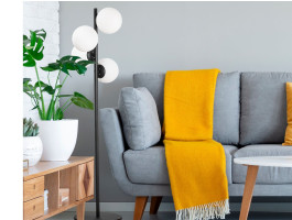 Lampadaire FAZOR 4 lampes noir