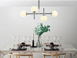 Luminaire suspendu CHICO 4 lampes noir