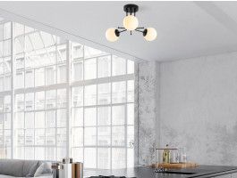 Plafonnier KAZAN 3 lampes noir