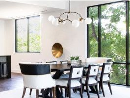 Luminaire suspendu WESTON 6 lampes noir