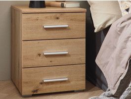 Chevet FLASH 3 tiroirs chêne artisan
