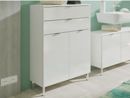 Commode MANAU 2 portes 2 tiroirs blanc
