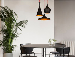 Suspension ELMER 3 lampes noir