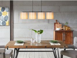 Luminaire suspendu NAVARINO 4 lampes noir