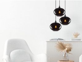 Luminaire suspendu MOCOLI 3 lampes noir