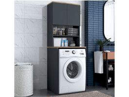 Armoire pour machine à laver KIDDO noyer/anthracite