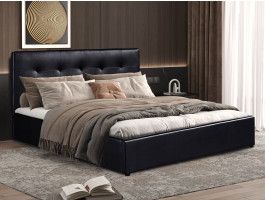 Lit coffre PORTOMANO 160x200 cm noir