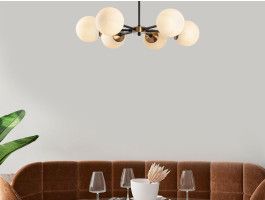 Luminaire suspendu NICOBAR 6 lampes noir