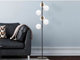 Lampadaire ZAGALLO 6 lampes noir