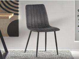 Chaise WILLO velours gris