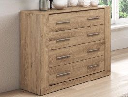 Commode ARTI 4 tiroirs chêne shetland