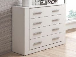 Commode ARTI 4 tiroirs blanc