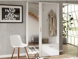 Vestiaire BISCOTE 2 portes blanc