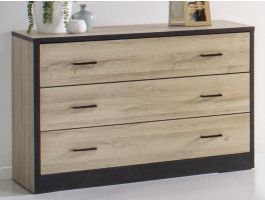 Commode NORI 3 tiroirs chêne français