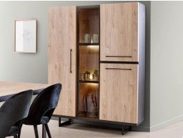 Vitrine VIAZZA 4 portes dark stone/castella