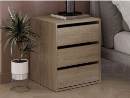 Chevet ARTEMIS 3 tiroirs chêne shetland