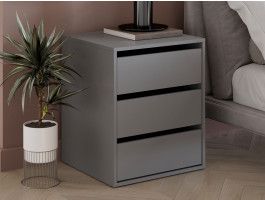 Chevet ARTEMIS 3 tiroirs gris