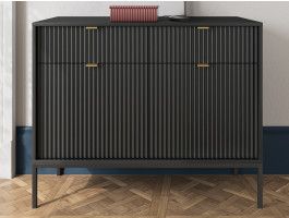 Buffet/bahut NORYA 2 portes 2 tiroirs noir