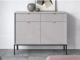 Buffet/bahut NORYA 2 portes 2 tiroirs gris