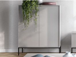 Commode NORYA 2 portes gris