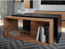 Table basse KINGSTON DELUXE chêne noir/chêne doré