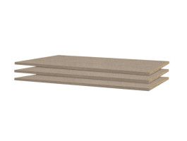 Étagère NELE 85 cm lin naturel (lot de 3)