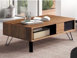 Table basse XENA 1 tiroir chêne scarlet