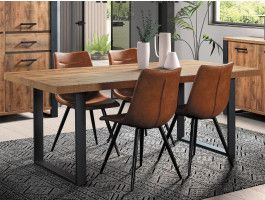 Table repas LIEZE 200 cm bois tropix avec pieds en U