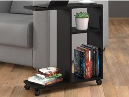 Table basse TACORA 2 niches 60 cm noir