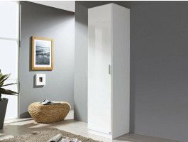 Armoire CELLON blanc 1 porte blanc brillant