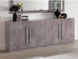 Buffet/bahut GRENADE 4 portes marbre laqué