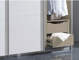 Bloc-tiroir BETA 2 tiroirs 45 cm lin naturel