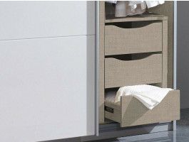 Bloc-tiroir BETA 3 tiroirs 45 cm lin naturel