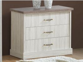 Commode ELANO 3 tiroirs chêne clair/sonoma