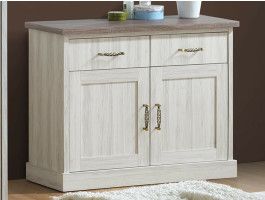 Commode ELANO 2 portes 2 tiroirs chêne clair/sonoma