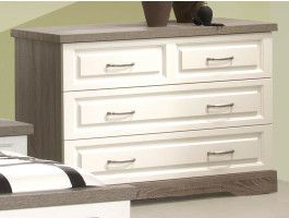 Commode IVANA 3 tiroirs truffe/porcelaine